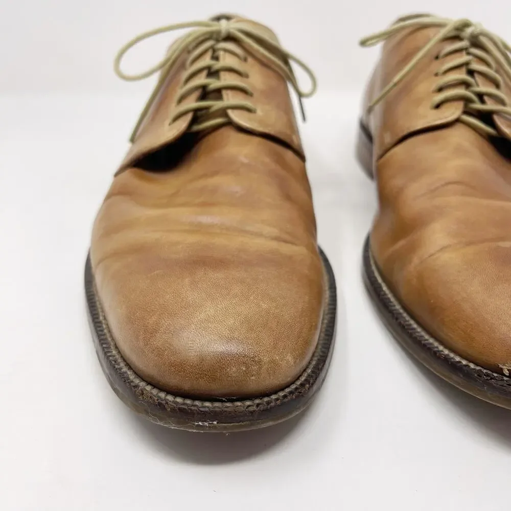 Cole Haan Mens 10.5 Brown Nike Air Williams Derby Round Toe Dress Shoes Lace Up